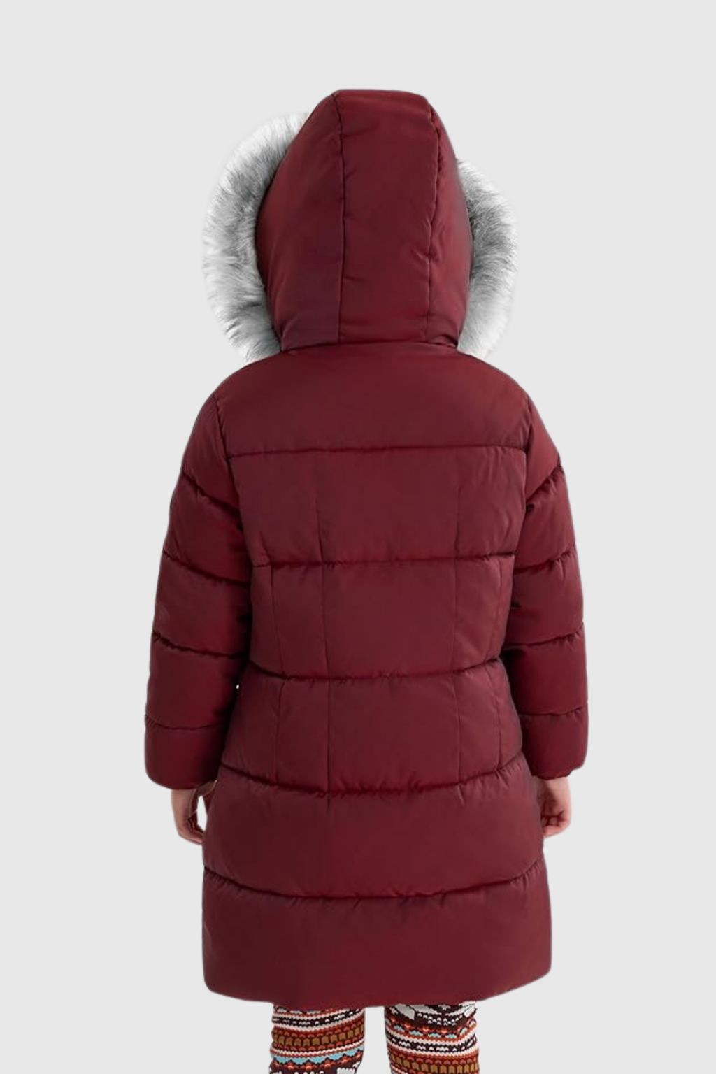 Girls Puffer Winter Coat Faux-Down Heavyweight Snow Parka