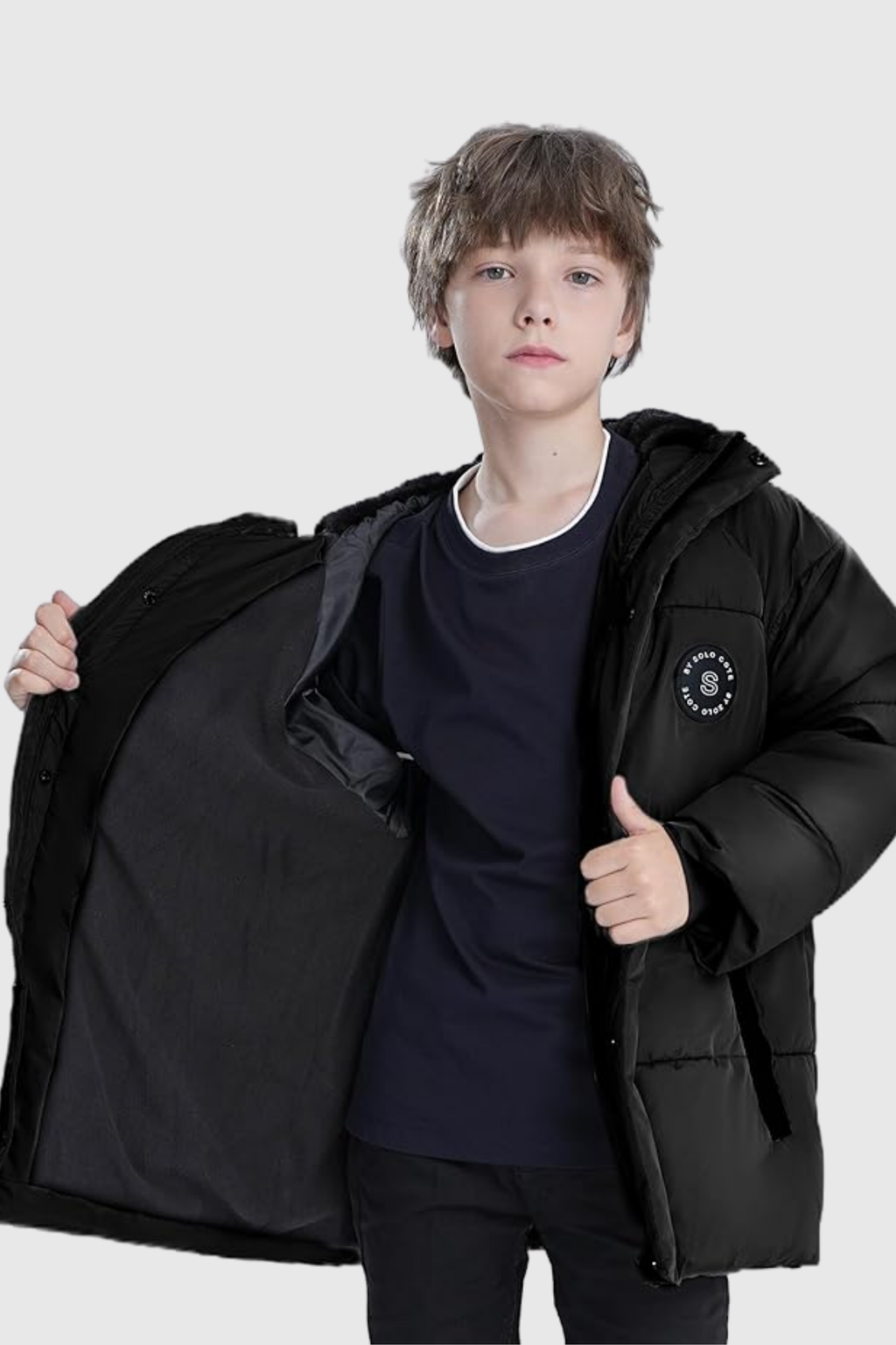 Boys Fleece Lining Heavyweight Water-Resistant Coat