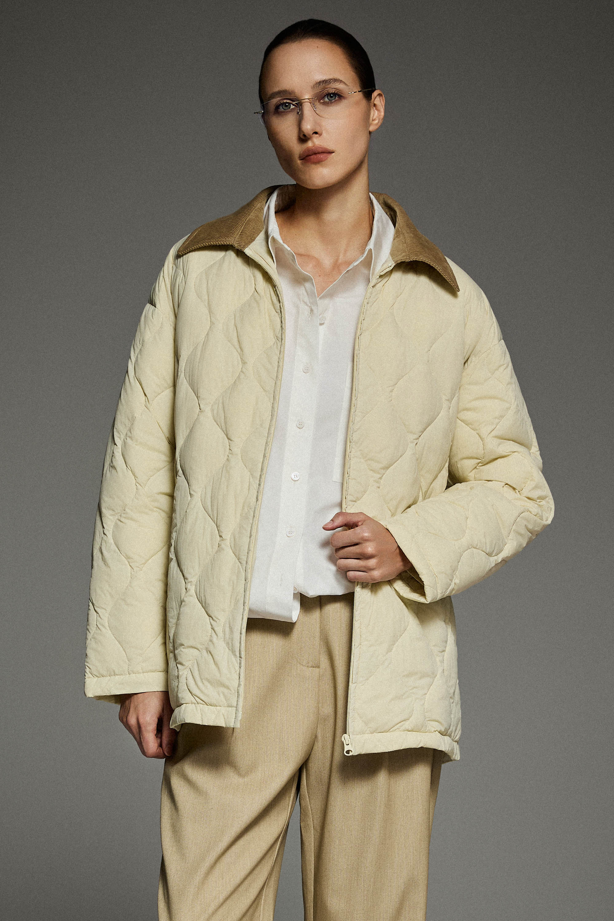 Oversized Velara Quilt Lightweight Down Jacket