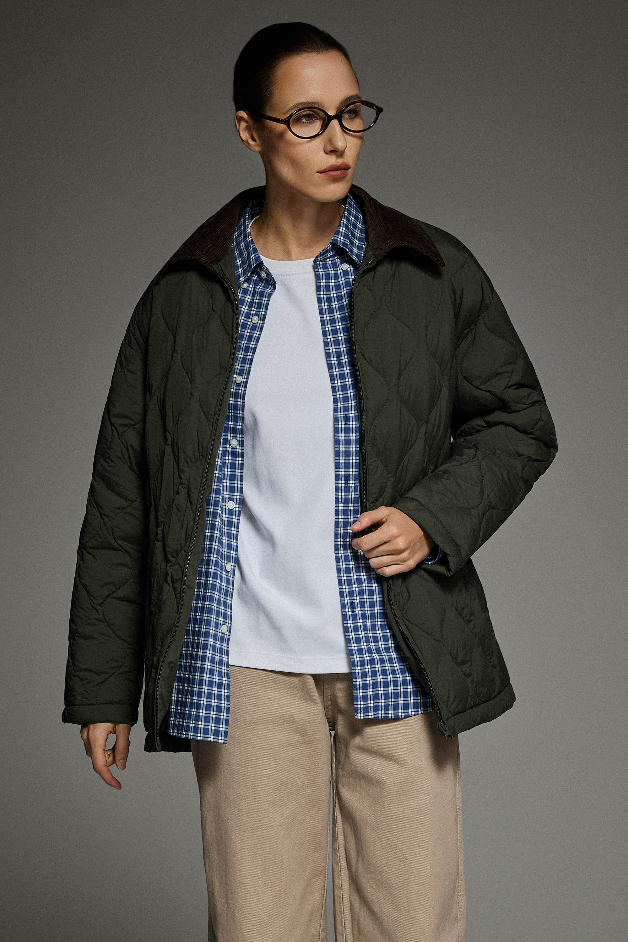 Oversized Velara Quilt Lightweight Down Jacket