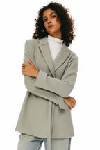 Wool Blend Mid-Length Lapel Coat - Slim Fit