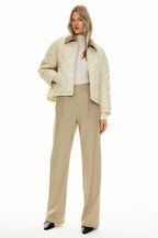 Lightweight Cropped Down Puffer Jacket