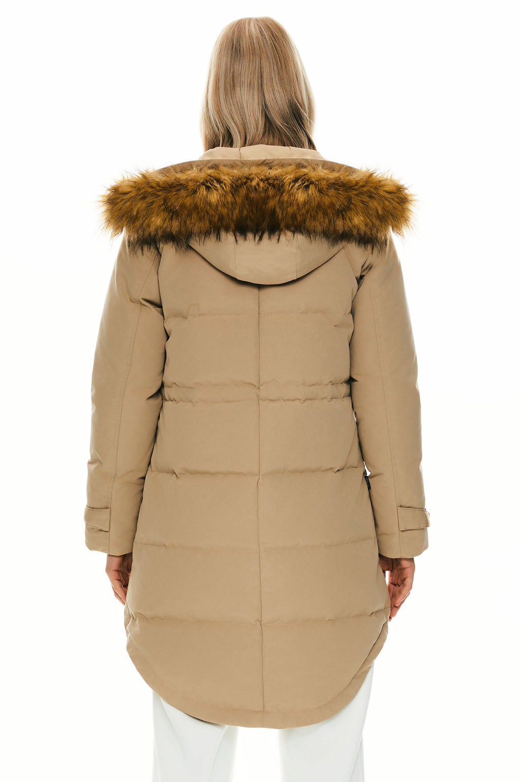 Drawstring Hooded Thickened Down Coat