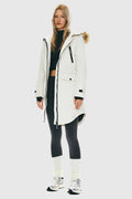 Drawstring Hooded Thickened Down Coat