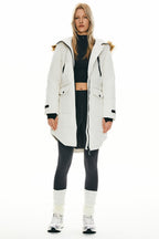 Drawstring Hooded Thickened Down Coat
