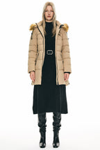 Faux Fur Trim Hood Winter Down Jacket
