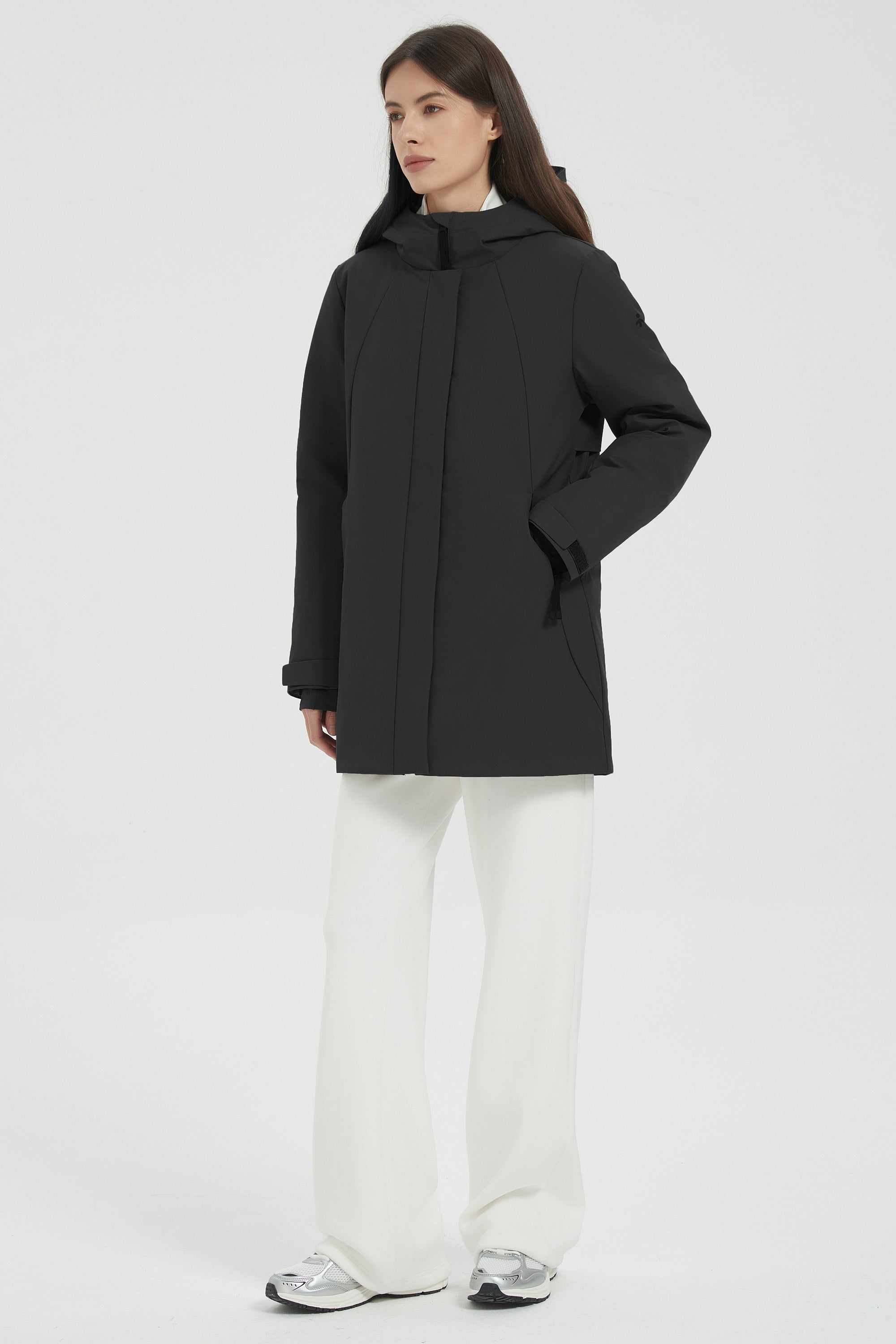 Hooded Winter Warm Parka Jacket Full Zip Lightweight