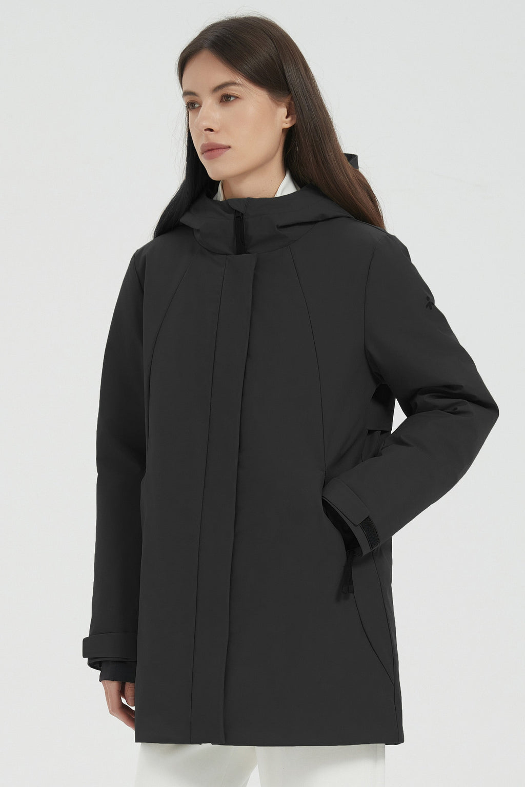 Hooded Winter Warm Parka Jacket Full Zip Lightweight