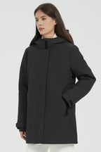Hooded Winter Warm Parka Jacket Full Zip Lightweight