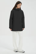 Hooded Winter Warm Parka Jacket Full Zip Lightweight