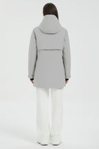 Hooded Winter Warm Parka Jacket Full Zip Lightweight