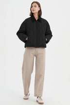 Lightweight Cropped Down Puffer Jacket