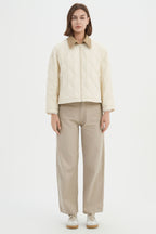 Lightweight Cropped Down Puffer Jacket
