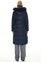 Long Puffer Faux Fur Hood Down Coat