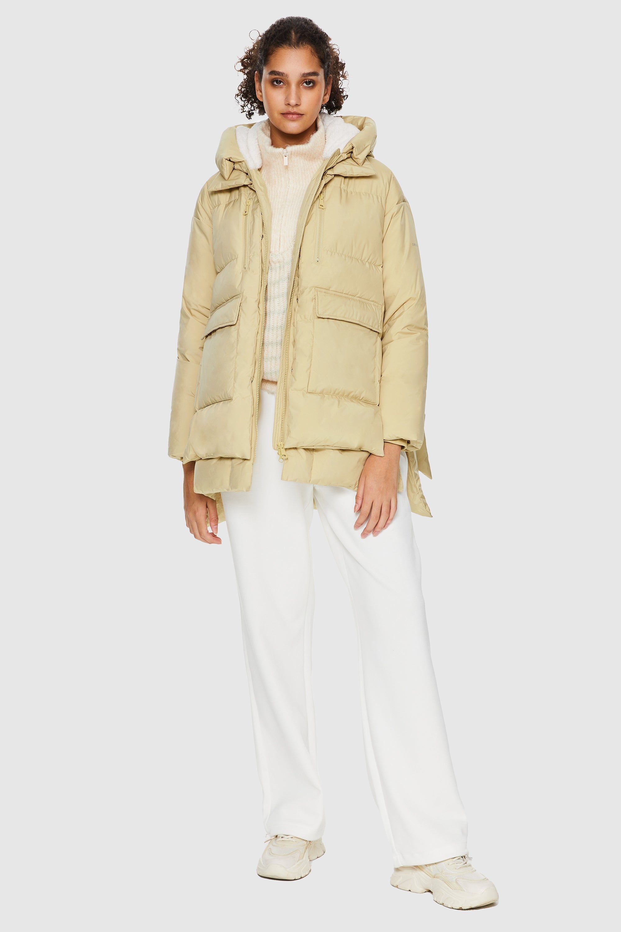 092 Universe® Hooded Down Jacket with Slitted Hem