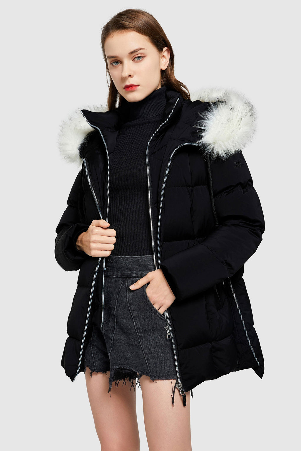 Bubble Interior Vest Hooded Down Puffer