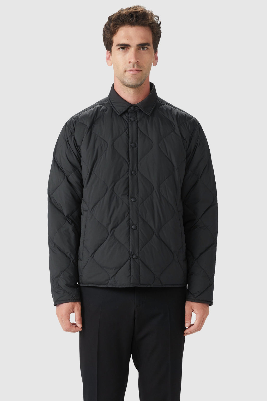 Button-Up Quilted Down Puffer