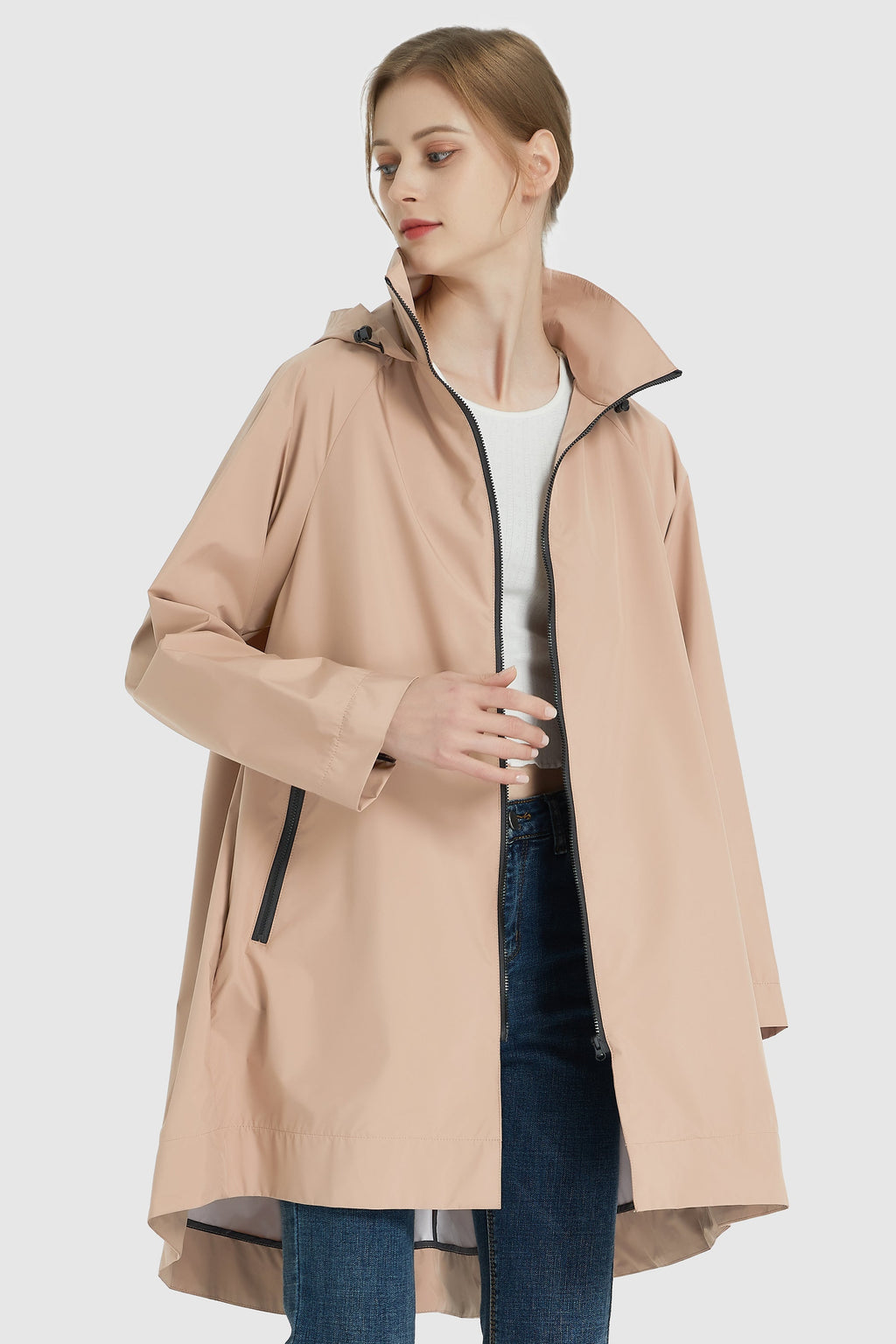 Classic Lapel Raincoat