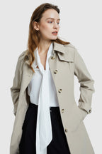 Classic Windproof Belted Hudson Trench