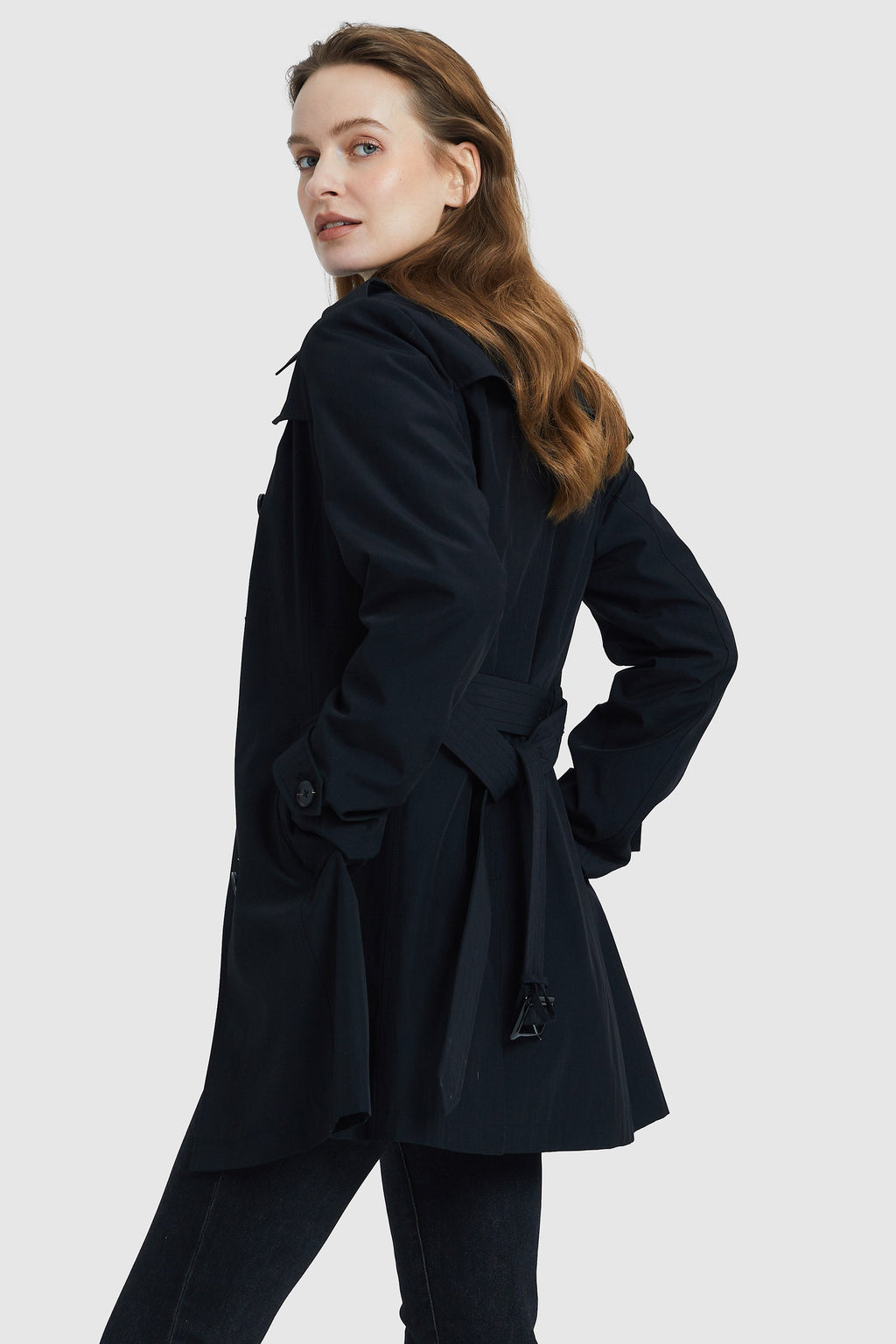 Classic Windproof Belted Hudson Trench