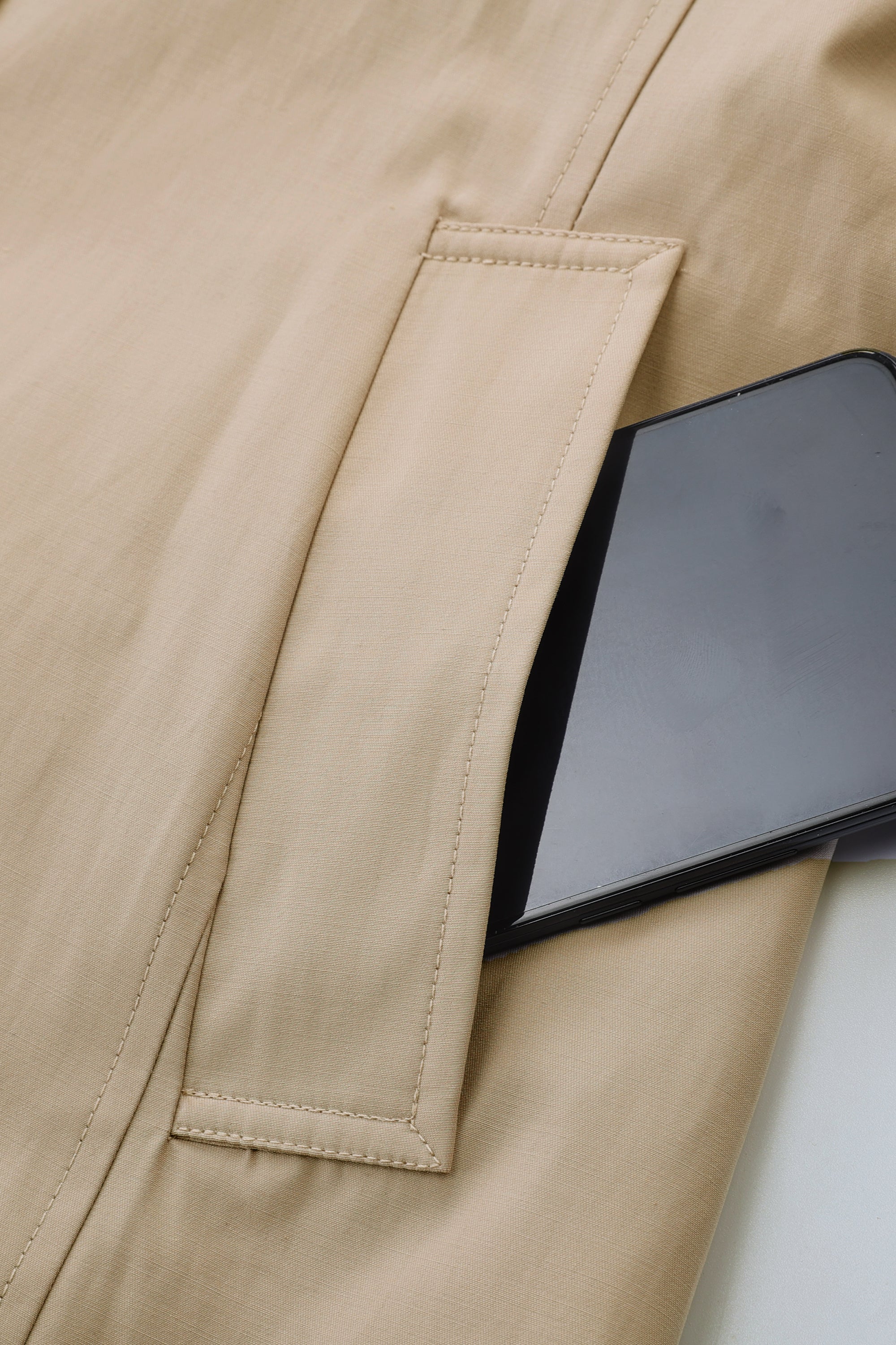 Classic Windproof Belted Hudson Trench