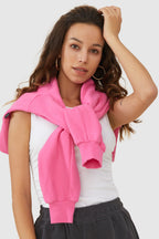 Crewneck Drop Shoulder Cropped Sweatshirt
