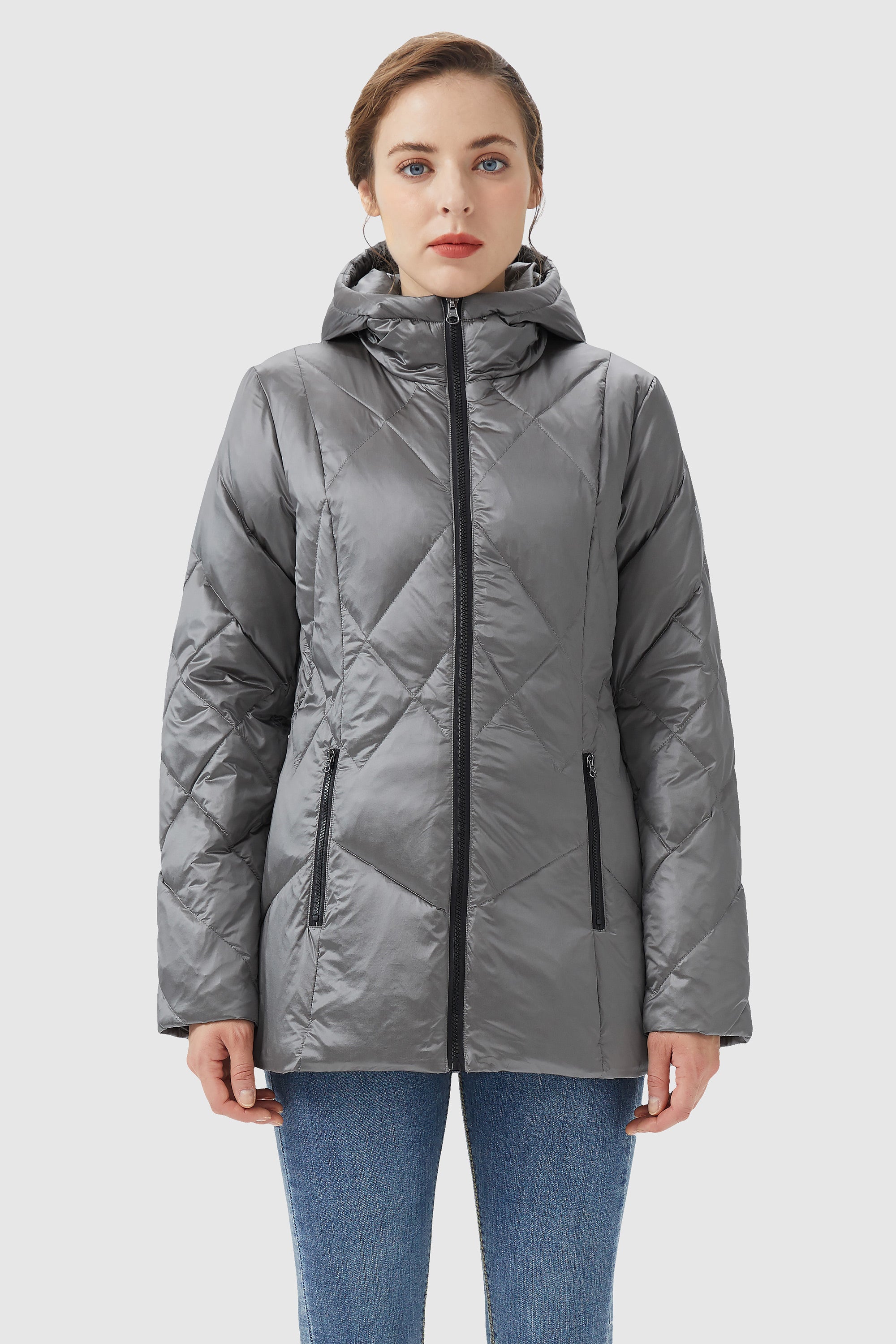Diamond Quilted Jacket with Hood