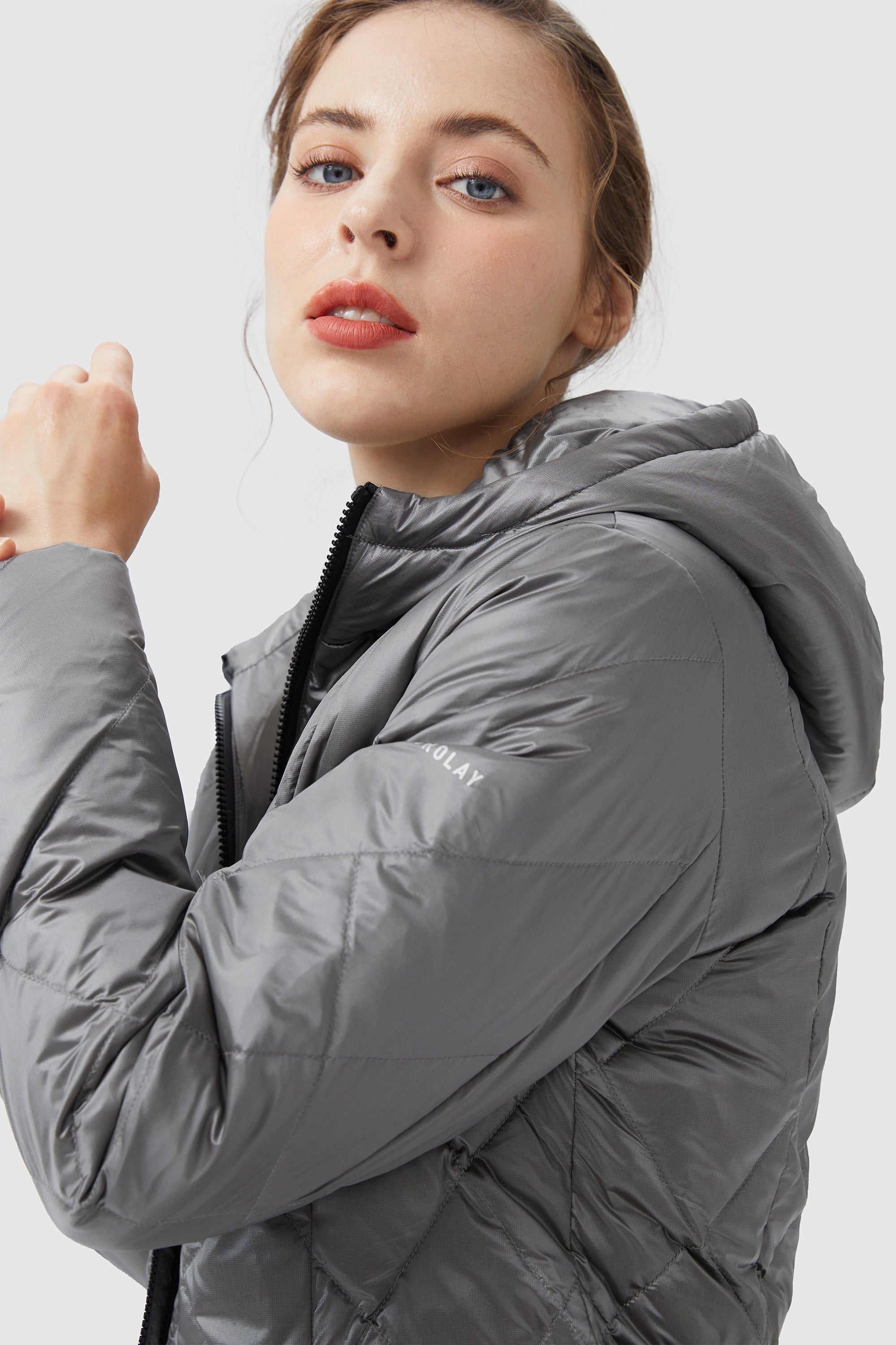 Diamond Quilted Jacket with Hood