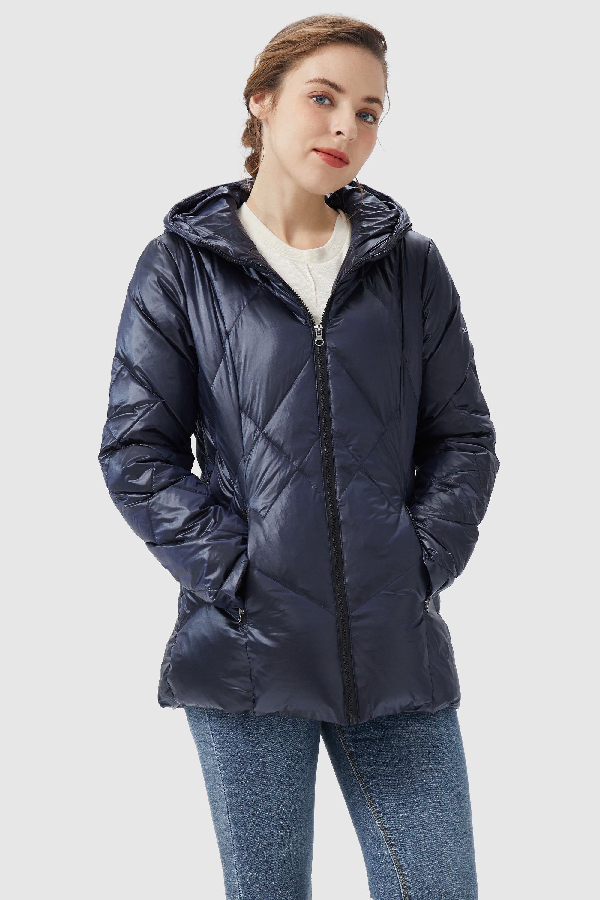 Diamond Quilted Jacket with Hood