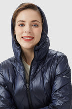Diamond Quilted Jacket with Hood