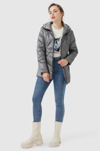 Diamond Quilted Jacket with Hood