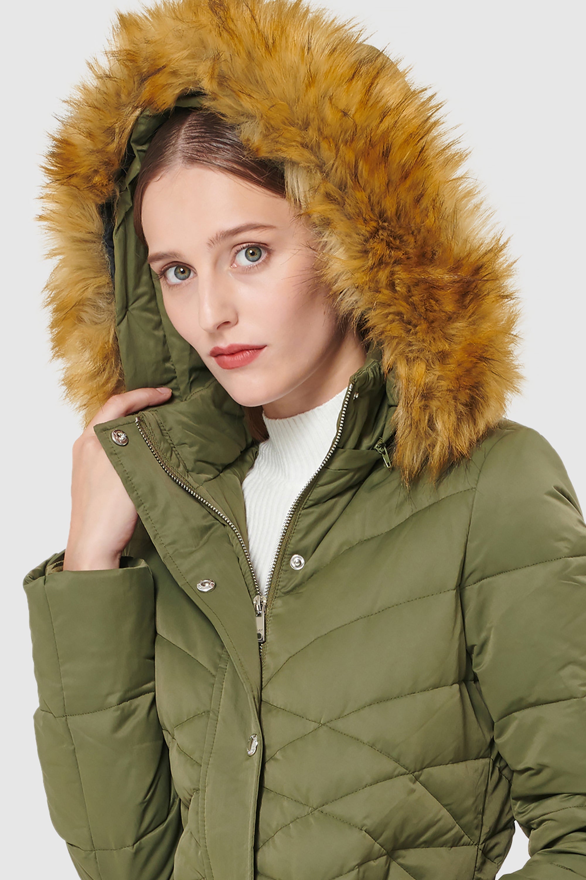 Diamond Quilted Winter Down Coat