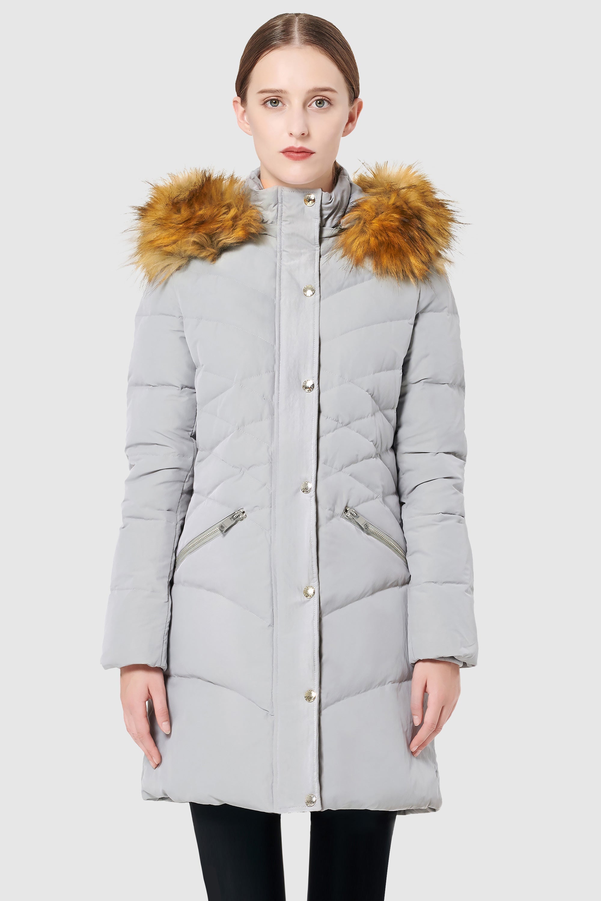 Diamond Quilted Winter Down Coat