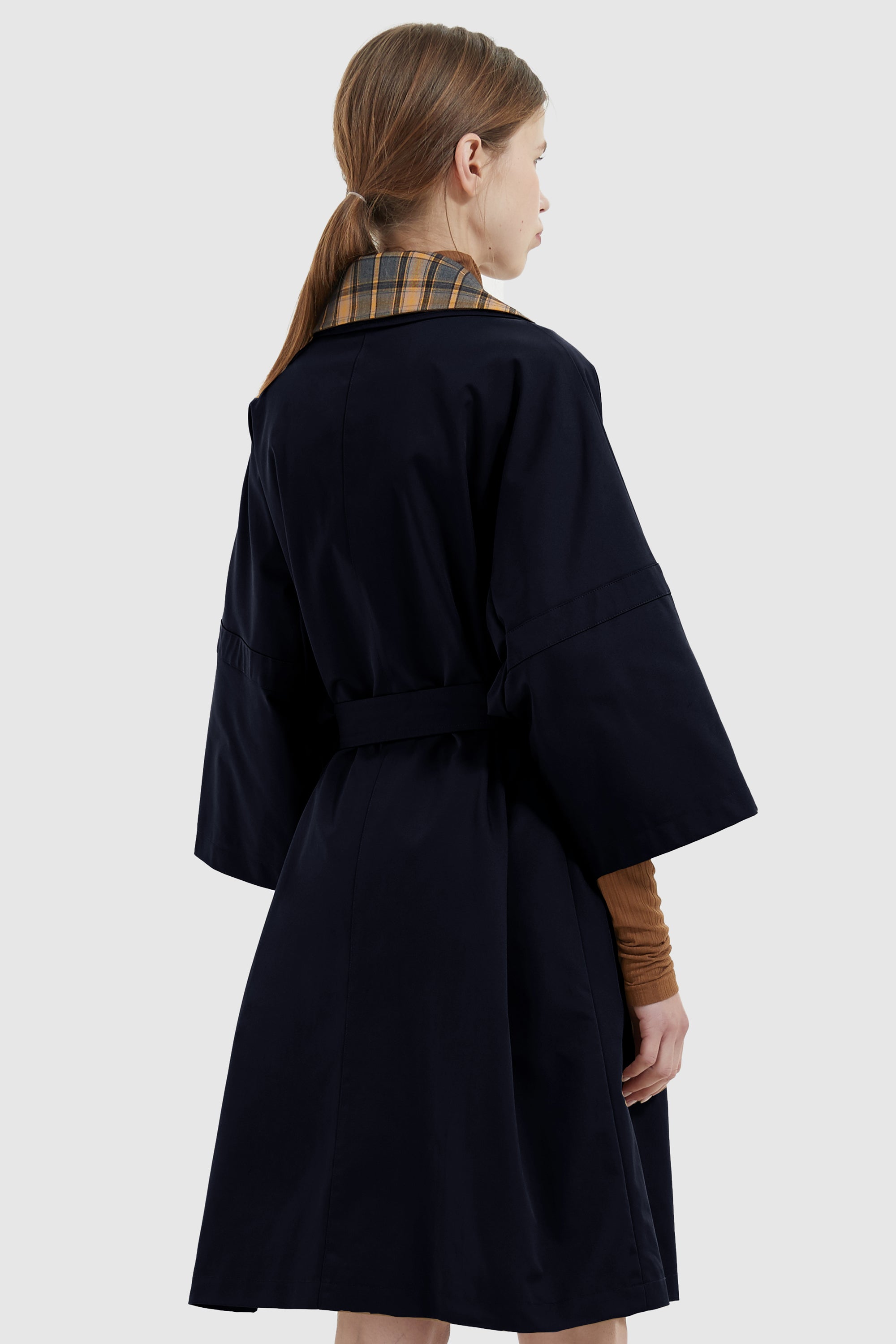 Double-Breasted Lapel Trench