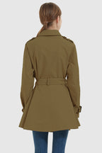 Double-Breasted Short Belted Trench