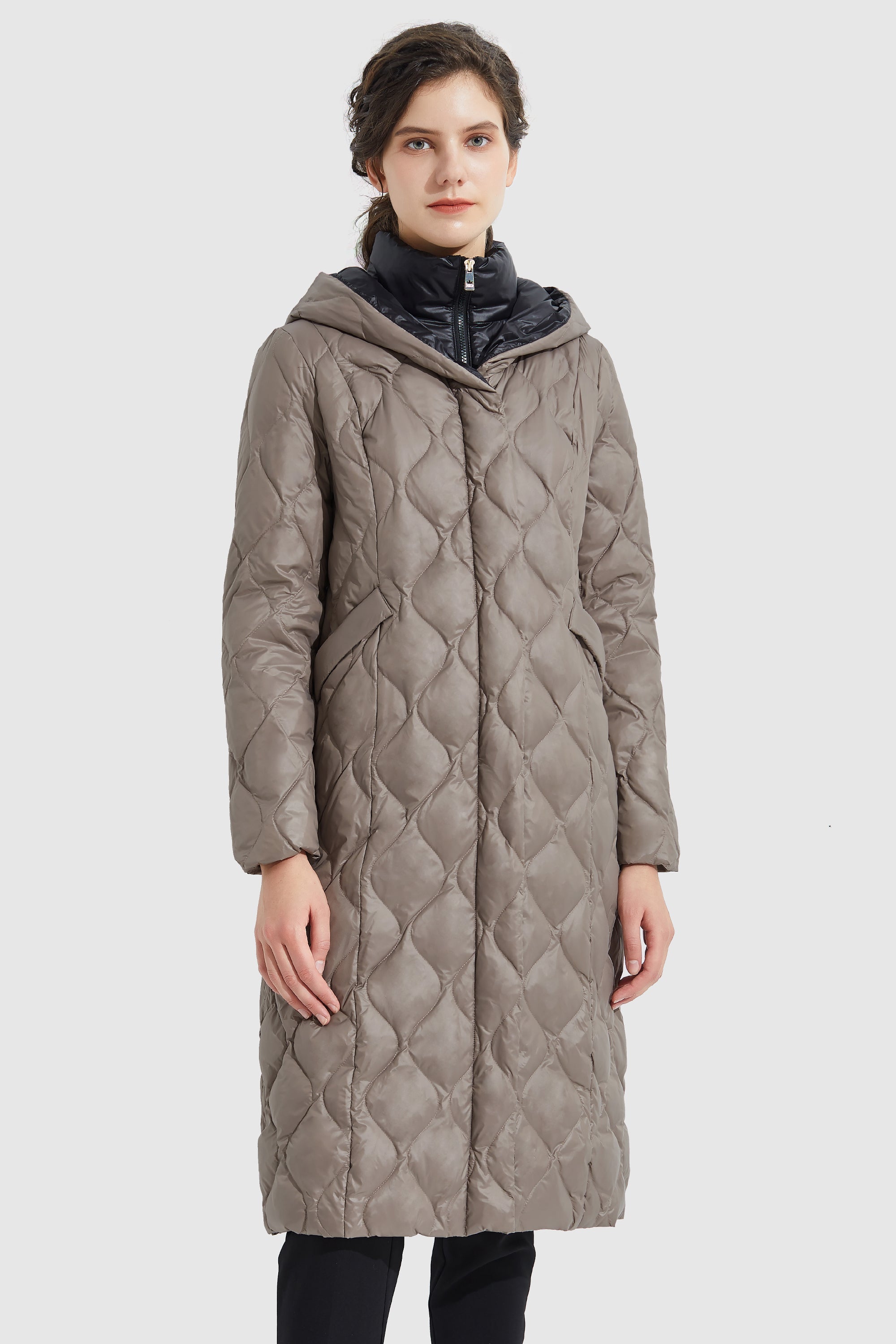 Double Layer Removable Hood Down Coat