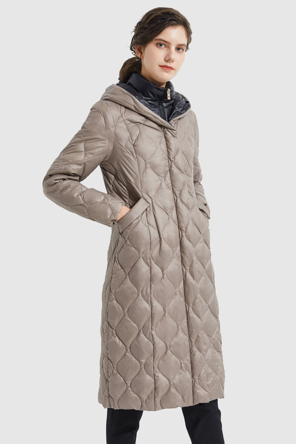 Double Layer Removable Hood Down Coat