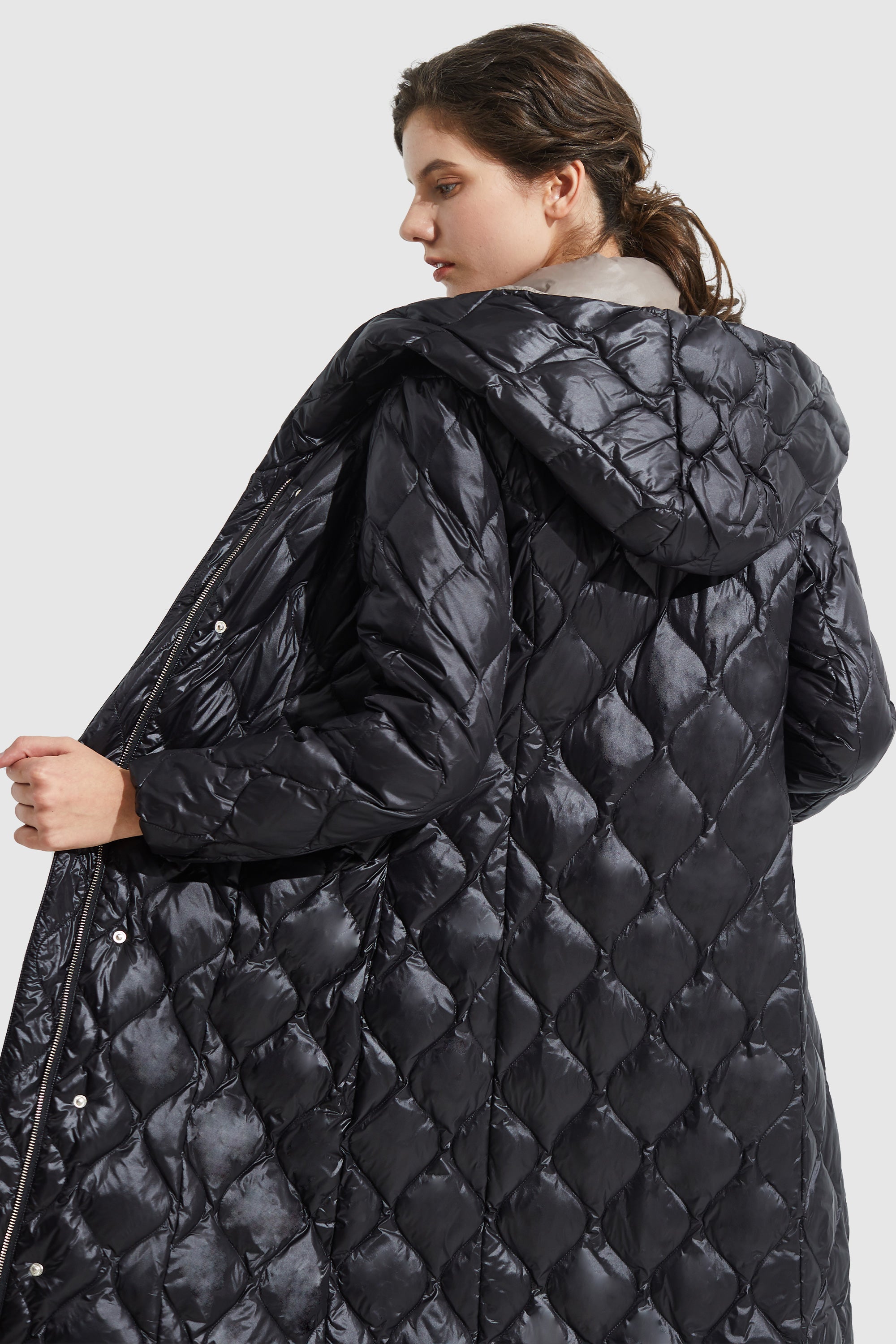 Double Layer Removable Hood Down Coat