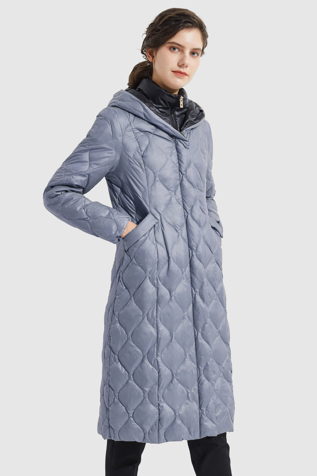 Double Layer Removable Hood Down Coat