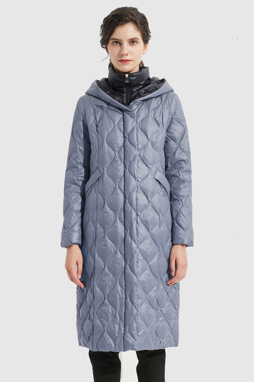 Double Layer Removable Hood Down Coat