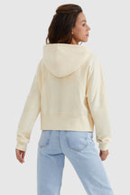 Drawstring Hooded Cropped Sweatshirt