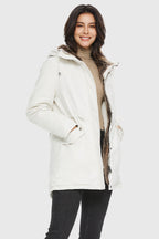Faux Fur Lined Military Fleece Parka Jacket