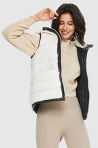 Hooded Fleece Down Vest