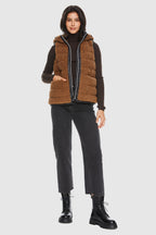 Hooded Fleece Down Vest