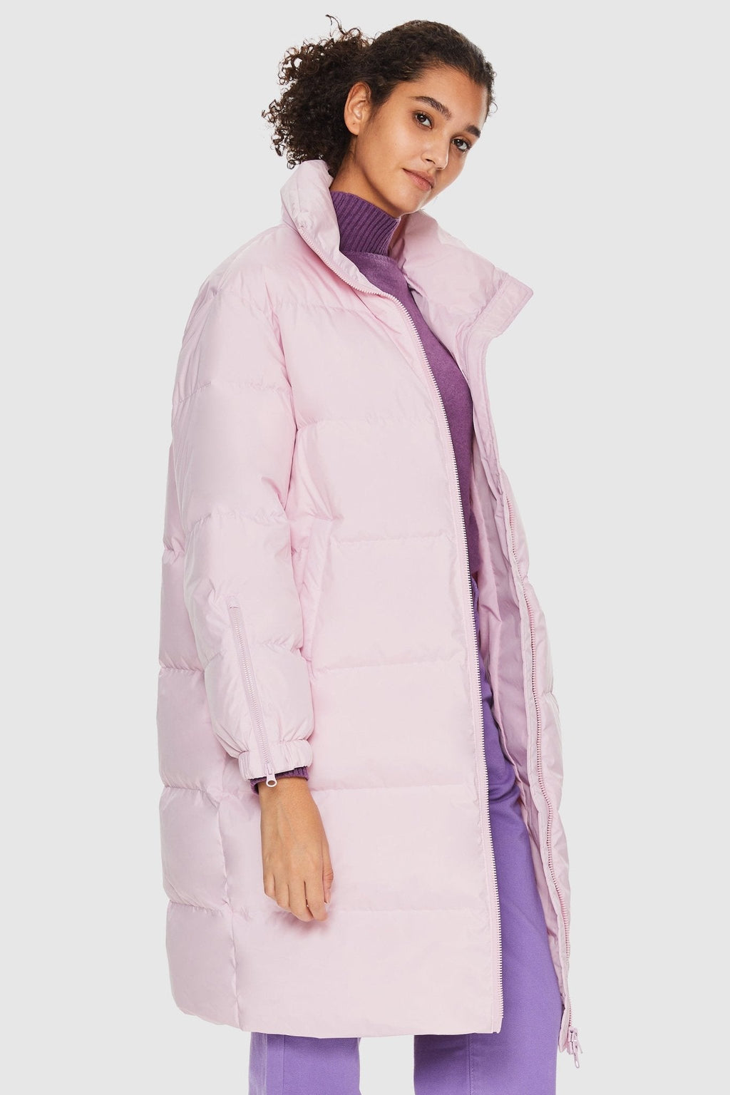 High Collar Long-sleeve Down Puffer Jacket