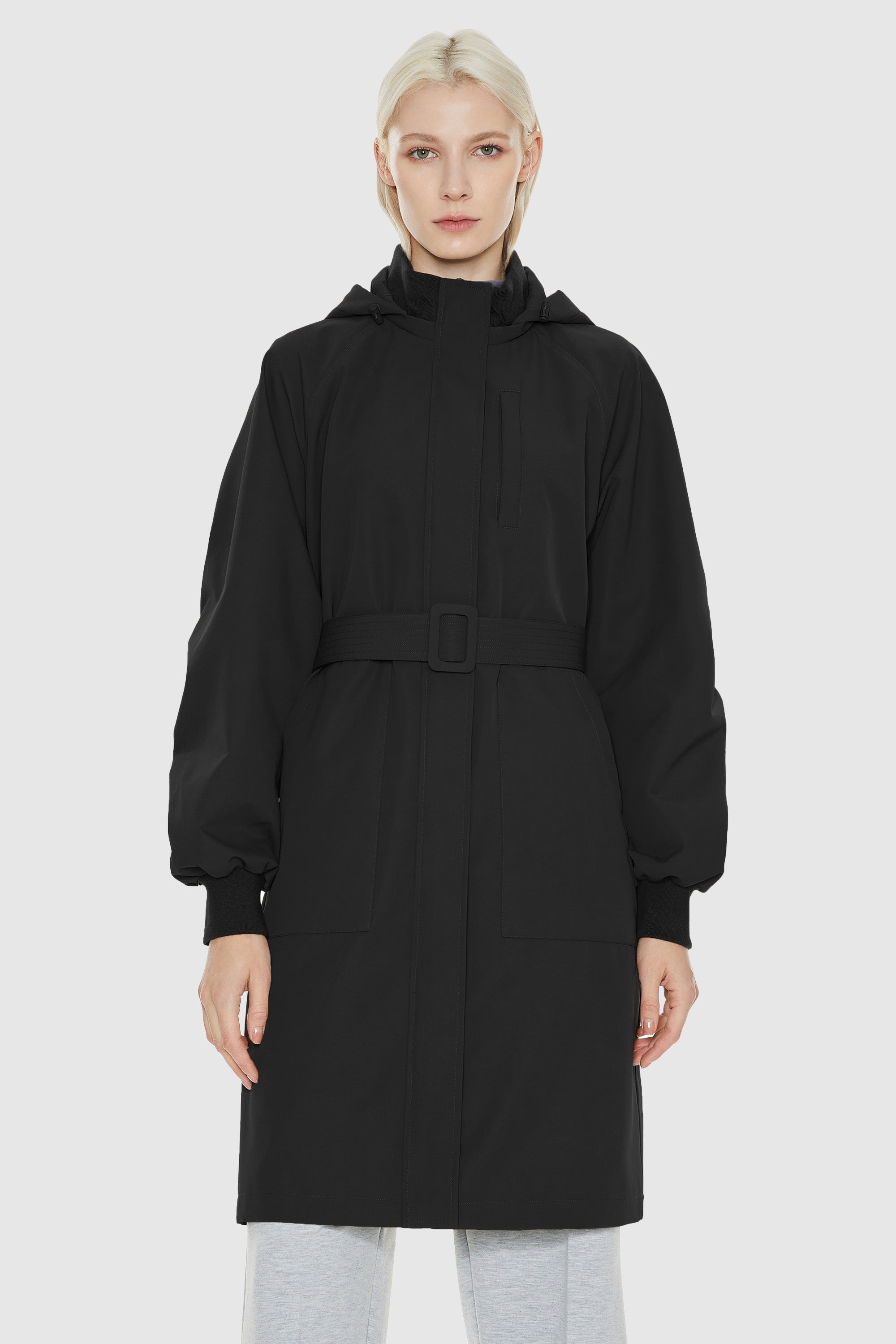 Hooded Belted Trench