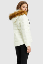 Inner Pocket Snap Puffer Down Jacket