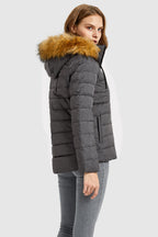 Inner Pocket Snap Puffer Down Jacket