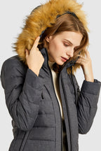 Inner Pocket Snap Puffer Down Jacket