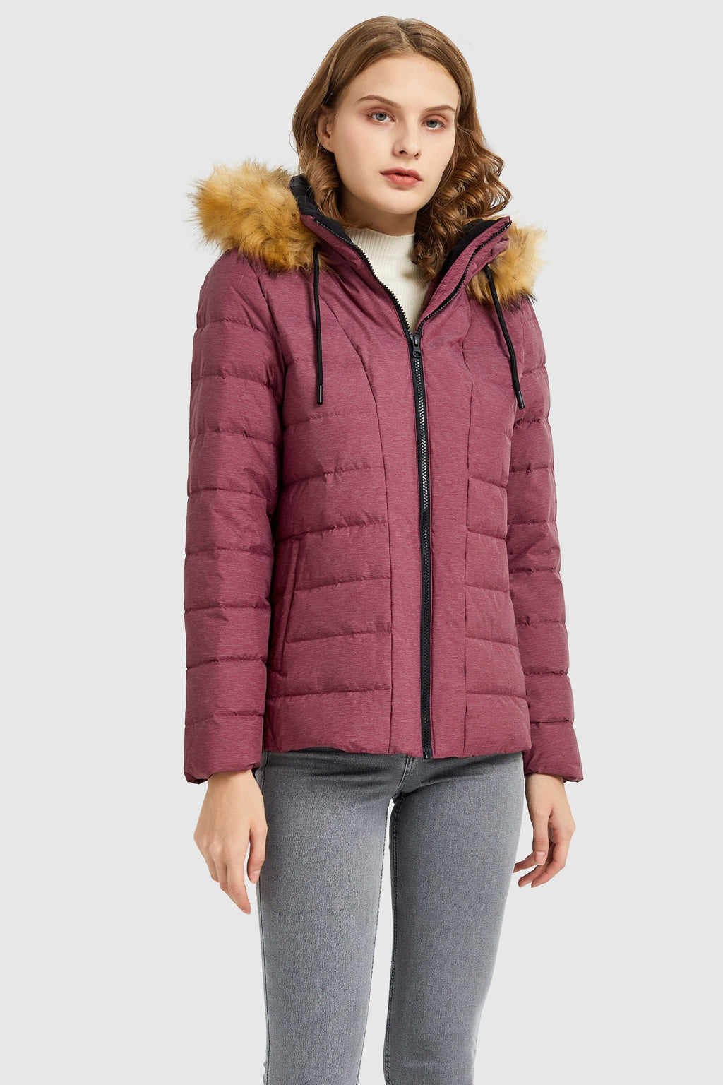 Inner Pocket Snap Puffer Down Jacket